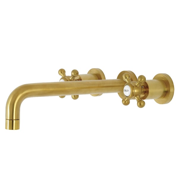 Roman Tub Faucet, Brushed Brass, Wall Mount